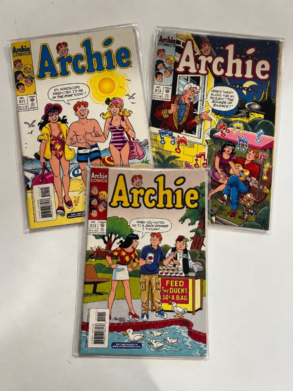 Lot of 3 / Archie Comics No. 511 512 513 / Betty Veronica Riverdale